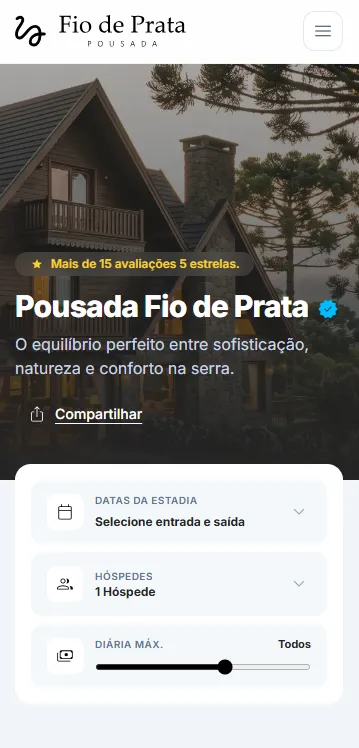 Visualização do modo responsivo